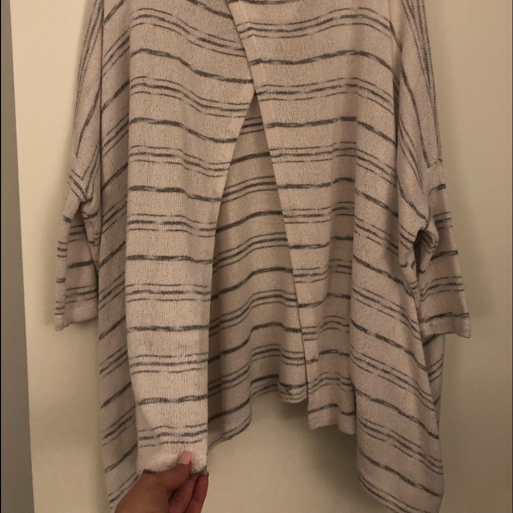 White/ cream & grey turtle neck sweater.